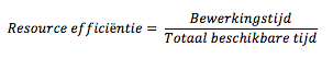 resource efficiëntie formule